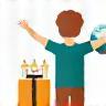 Icon representing enjoying a trip and traveling the world